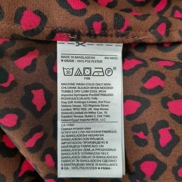 BANANA REPUBLIC | Dillon Classic Fit Animal Print Top Button Down Shirt Sz M - Picture 8 of 8